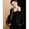 2026 Winter Faux Fur Collar Sweater Knit Cardigan Women's French Style Short Jackets Elegant Fashion Slim Fit Sweaters Ladies Winter Warm Coat Top