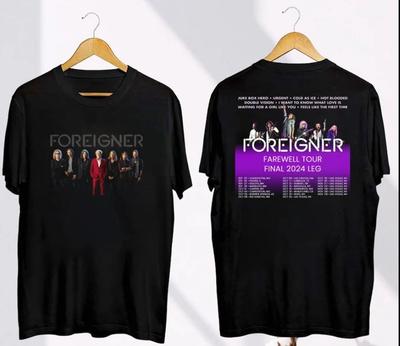 T-shirt Foreigner Tour d'Adieu 2024, Concert Foreigner 2024