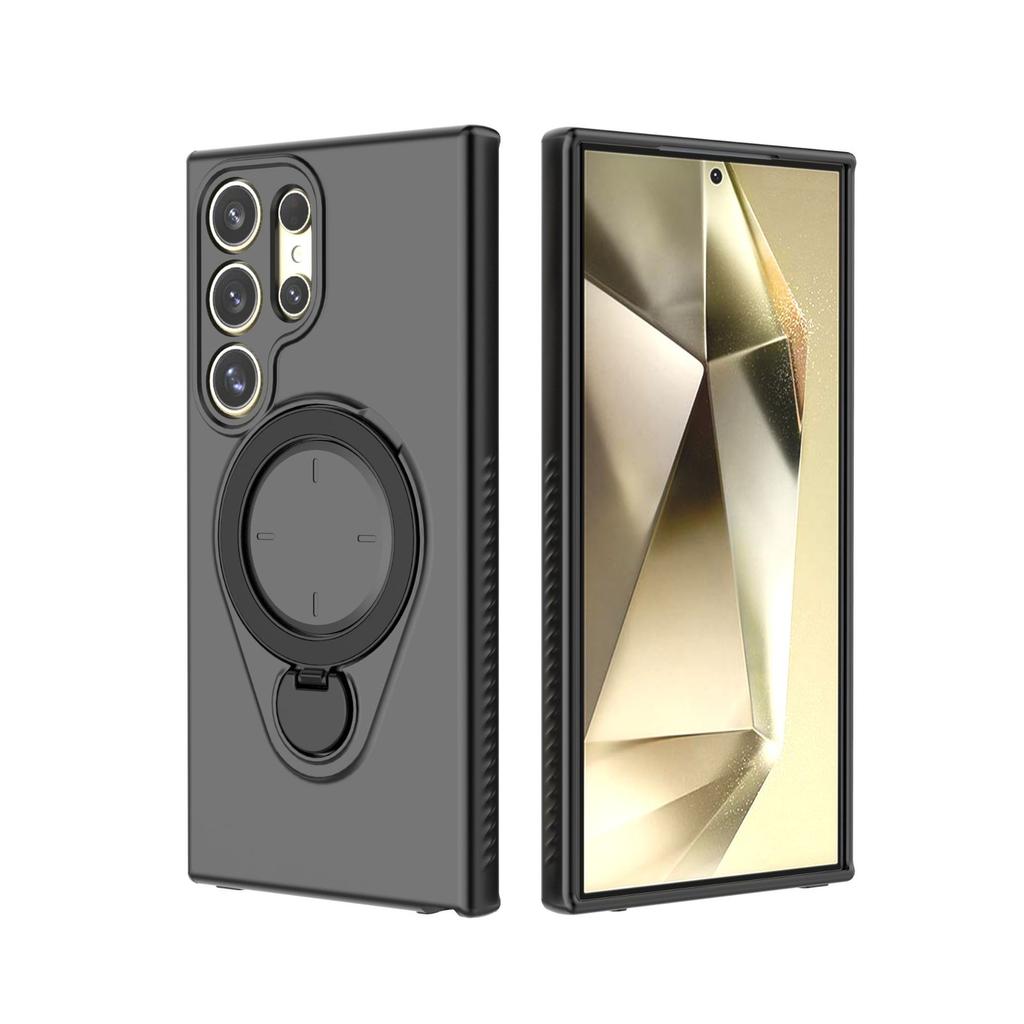For Samsung Galaxy S24 Ultra Magnetic Phone Case,Soft TPU Kickstand MagSafe Phone Cover for Samsung Galaxy S24 Ultra