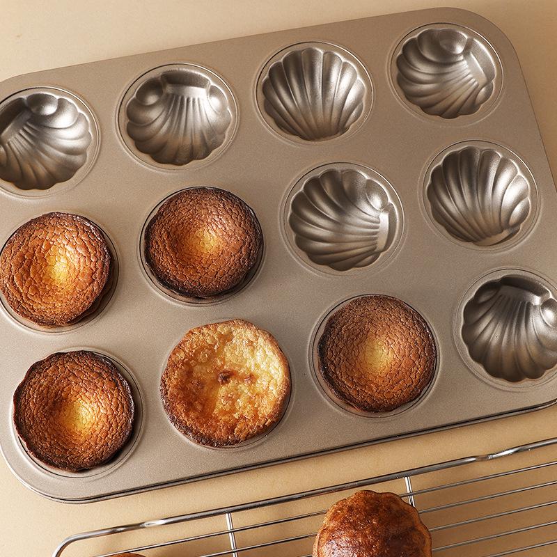 12-Cup Non-Stick Madeleine Shell Mold Baking Pan