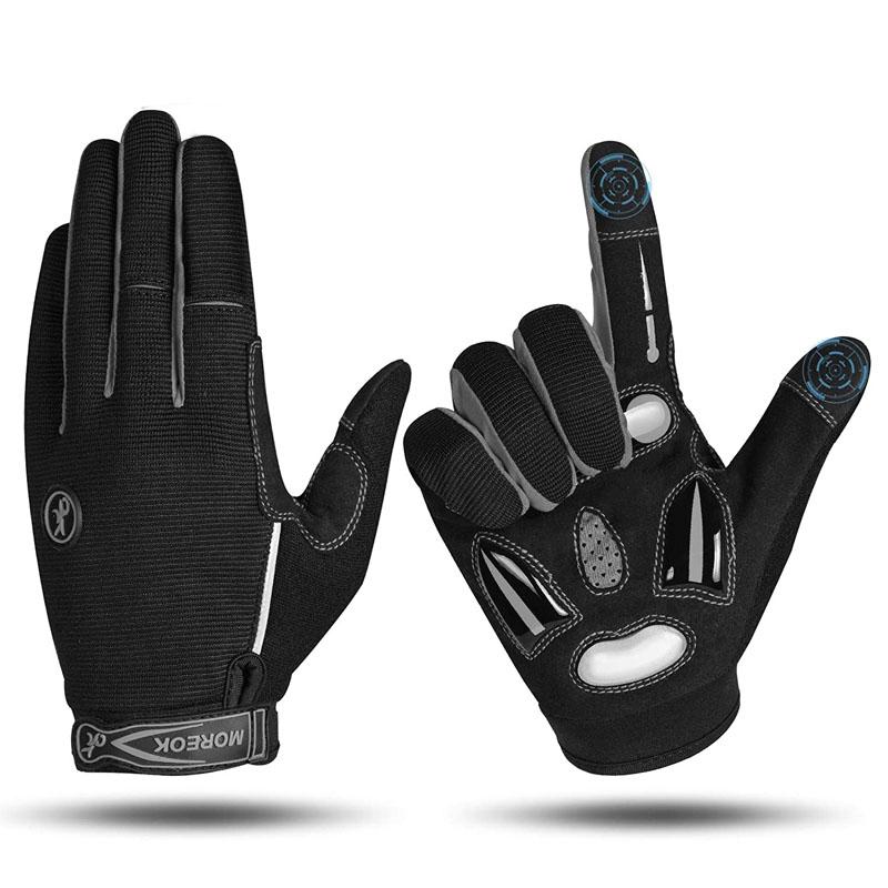 

Зимние велосипедные перчатки с закрытыми пальцами, жидкие гелевые перчатки с противоскользящей прокладкой, ударопрочные, для сенсорных экранов, для мужчин и женщин M