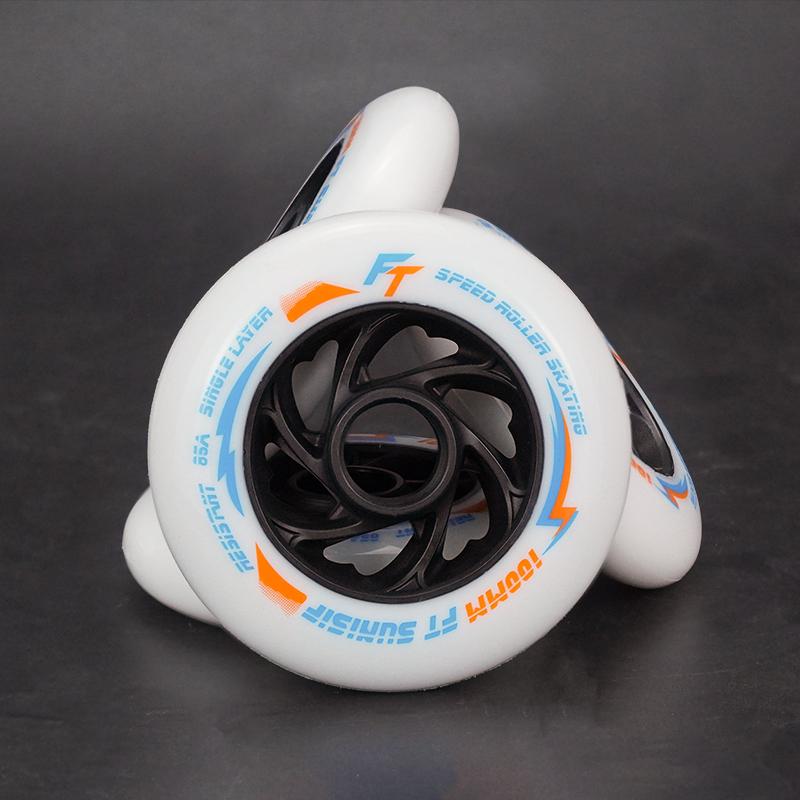 Custom ABEC-7 Bearing Inline Speed Skating Wheels High Rebound PVC Durable Anti Wear Professional Outdoor Large Diameter Roller