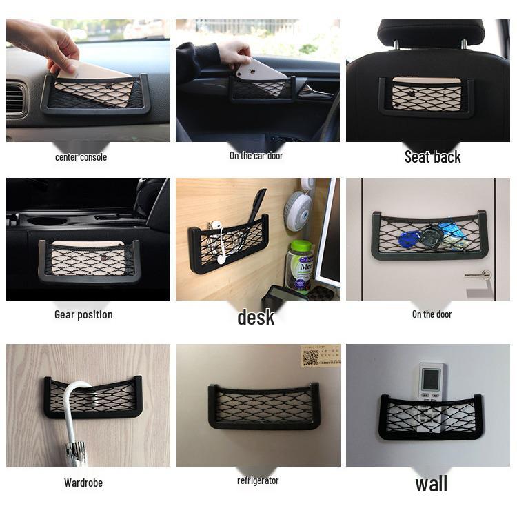 Car Door Organizer: Multifunctional Mesh Pocket & Phone Holder