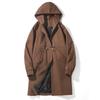 ROMON Men's Hooded Mid-Length Trench Coat