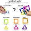 Blocs de construction - condis jeux de aimantés - 120 pcs - abs non toxique - couleurs de l'arc-en-ciel