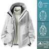 Camel Unisex 3-in-1 Mountaineering Jacket: Graphene-Lined, Windproof, Waterproof, and Warm, New Style, Two-Piece Set.