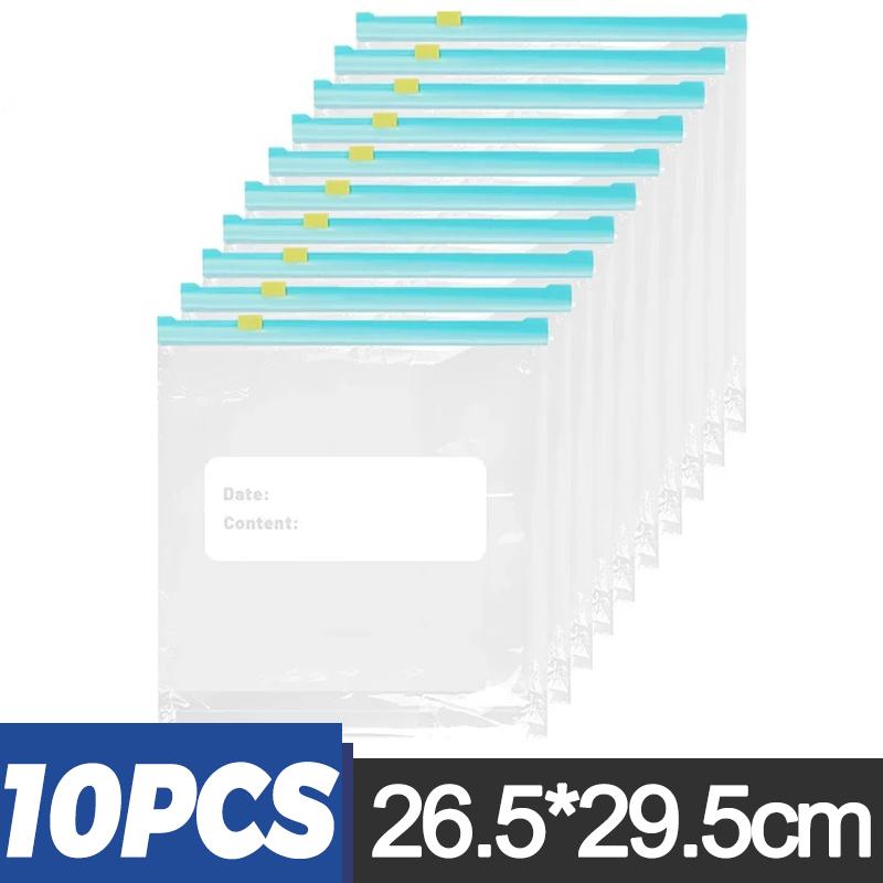 

60/10 шт многоразовые пищевые пакеты холодильник свежий мешок на молнии овощной мешок на молнии контейнер прозрачный фрукты герметичный мешок для хранения обертка