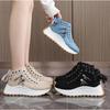 Damskie Sneakersy Designerskie Wysokie Jeansowe Płócienne Buty Sneakersy na Platformie