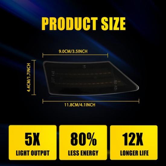 2X White Lamp LED Front Fender Side Marker Lights Fit - Ford Ranger XLT