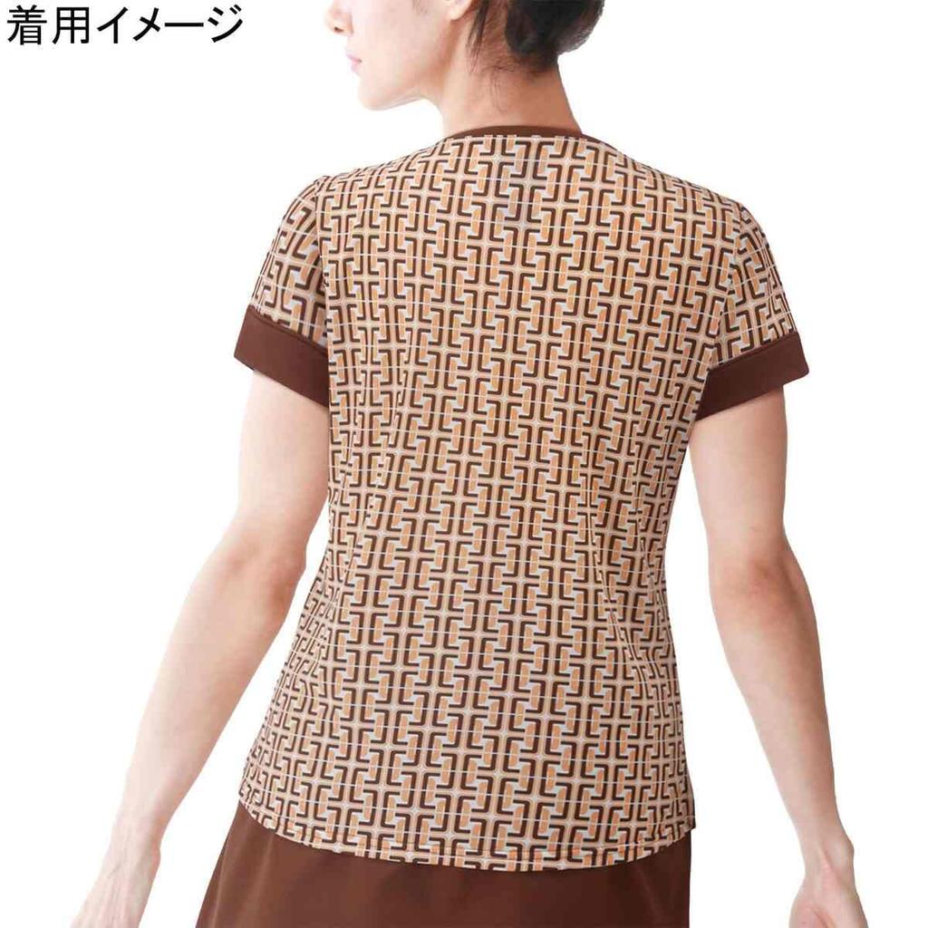 Yonex Short Sleeve Game Brown Size M Women's Shirt, (015),