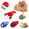 Cats Chew Doll Multi-shape Chew-safe 3 Styles Dog Chew Stuffed Lobste Toy for Pet Cats