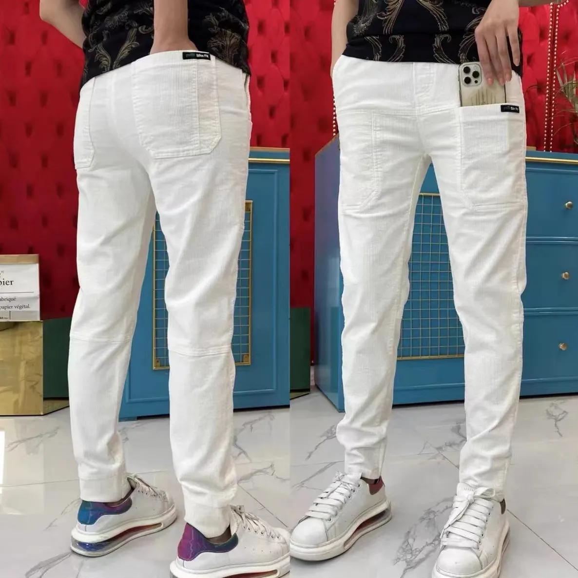 

Men s Autumn Corduroy Casual Pants Office Male Trousers XS