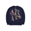 New MLB Cashew Flower Sweatshirts Women's Dark Blue 3AMTI0126-50NYD