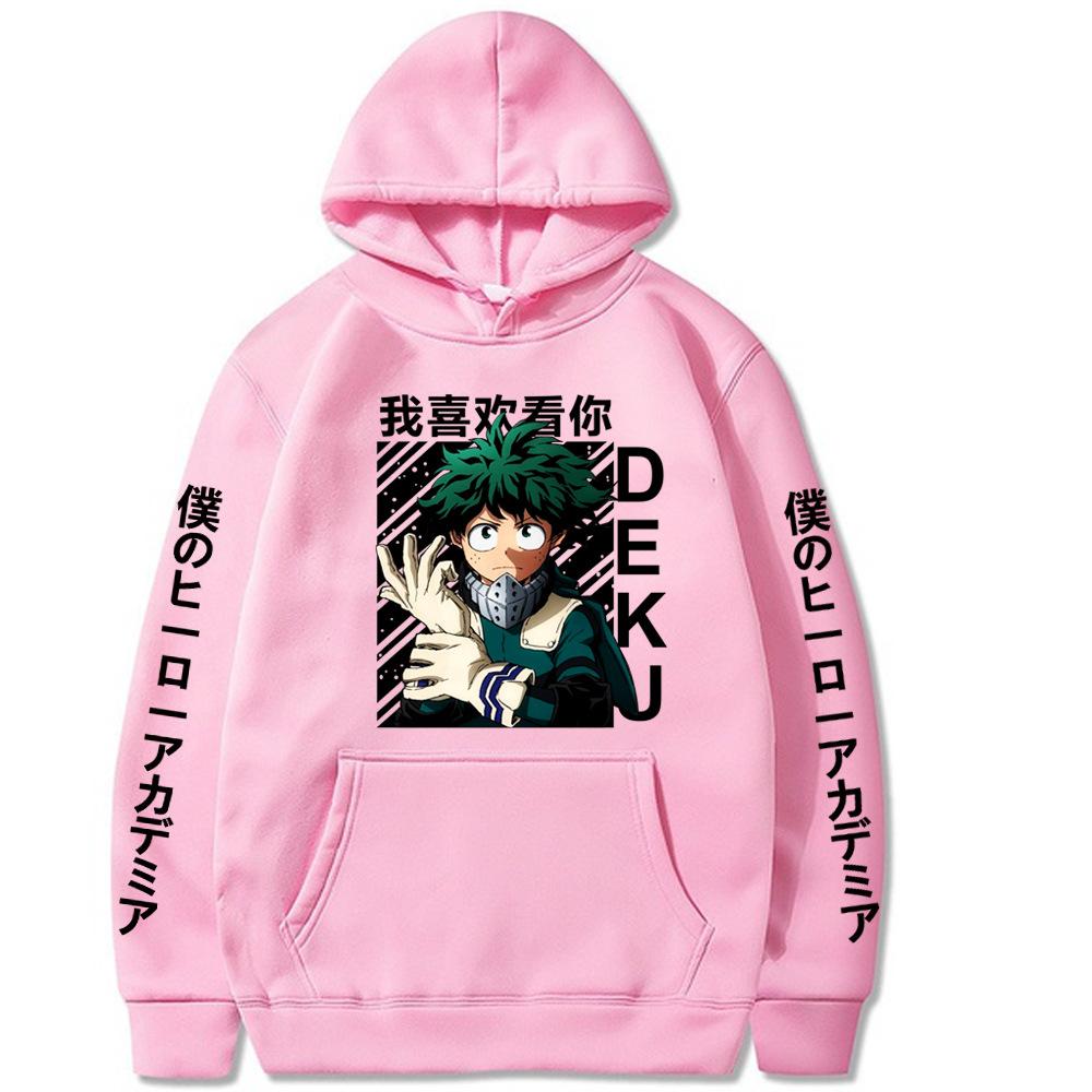 Japonské Anime My Hero Academia Grafické Mikiny s Dlouhým Rukávem Vtipná Mikina Bakugou Katsuki Harajuku Pánská Móda Streetwear