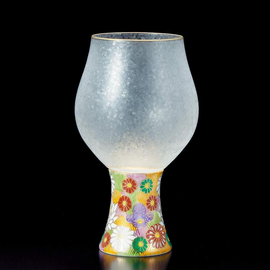 Aderia Sake Gold Flower Mizore Kutani Craft Sake Ware Made In Gift Birthday 9566 Glass, Design, [230ml/Hanayaka/Kutani Collaboration], Japan, Boxed,