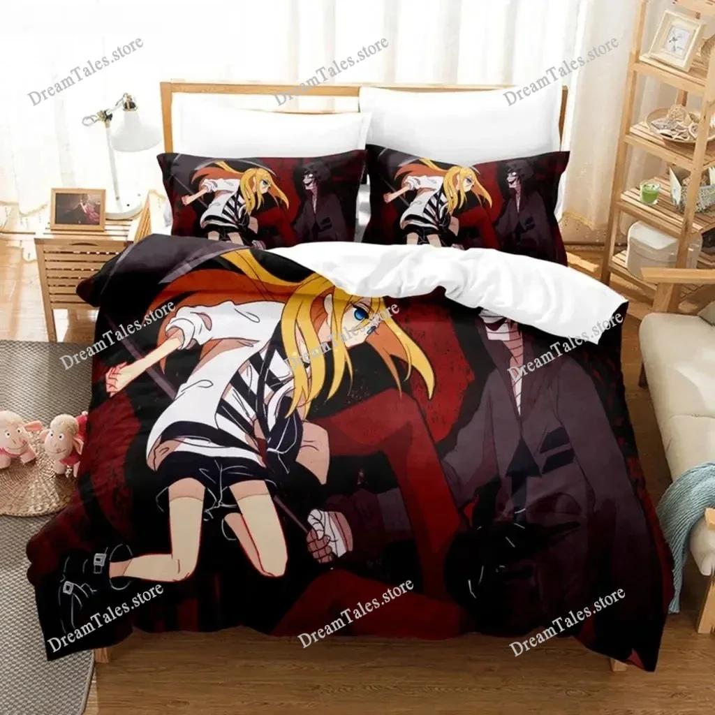 Exquisite 3D Anime Angels of Death Wallpaper Print Bedding Set Duvet Cover Comforter Bed Youth Kids Girls Boys Luxury Gift