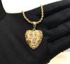 Hip Hop Unique Design Gold Nugget Diamond Cut Heart Shaped Charm Pendant Necklace for Women/Men Jewelry