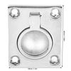 316 Stainless Steel Marine Flush Lift Buckle Ring 48x38mm Silver Flush Ring Pull Handles Square Square Floor Pull Handle