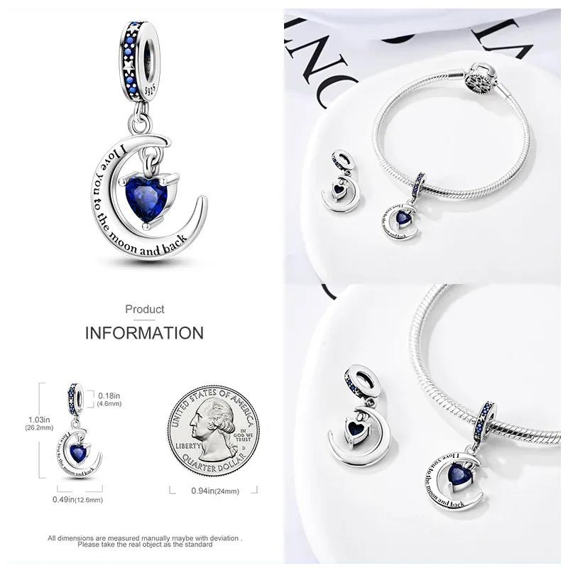 Charms Plata De Ley 925 copper Original Devil's Eye Perfume Bottle Bow Silicone Spacer Beads Women Bracelet DIY Zircon Pendants