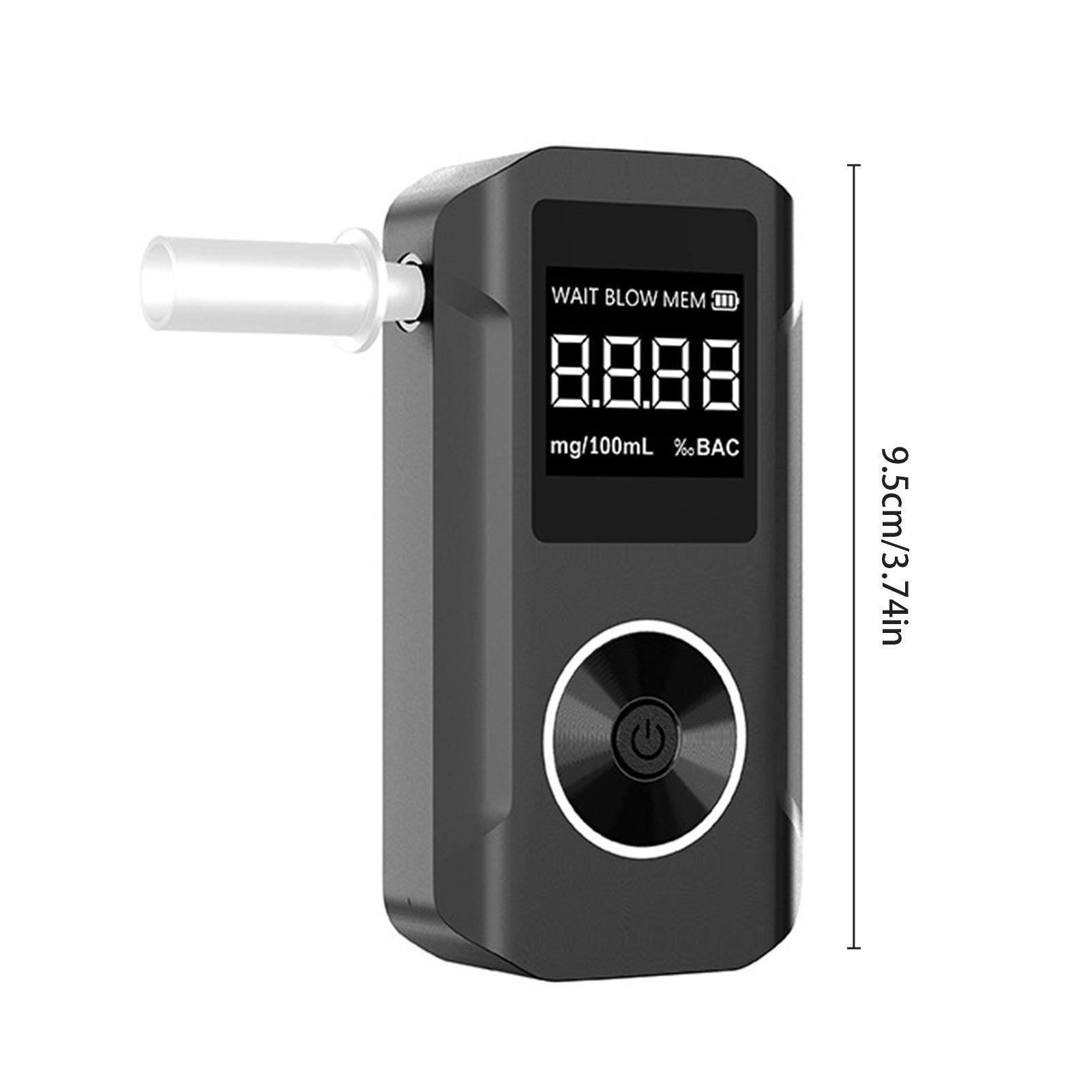 Digital Alcohol Tester Detector Breath Analyzer with Precise Electrochemical Sensor BAC Tester Backlit LCD Display Auto