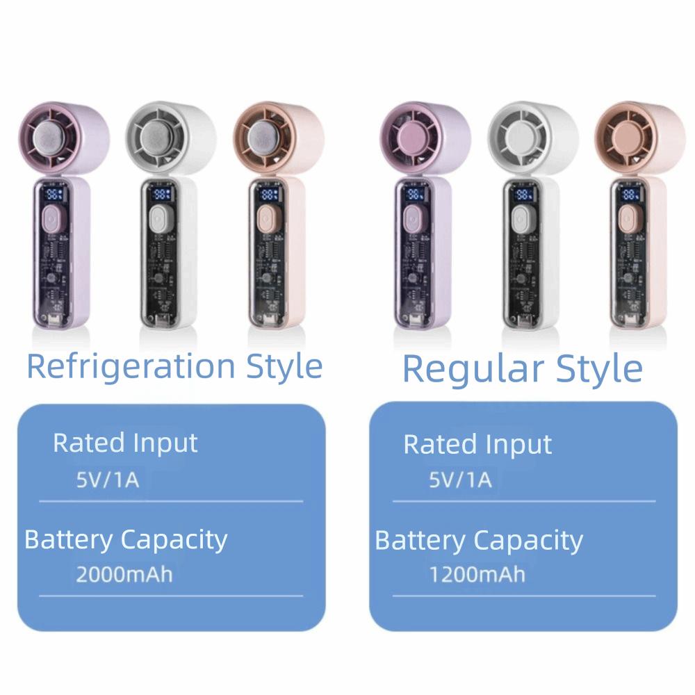 High Wind Speed Handheld Mini Fan Ice Cool Function Small Air Cooler Indoor Outdoor Use