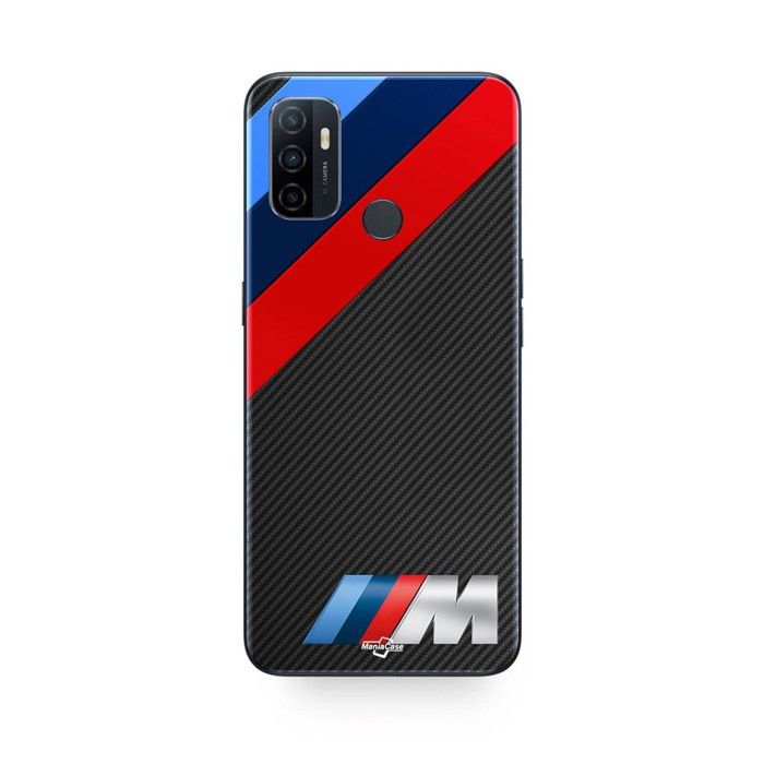 Coque de téléphone - MANIACASE - Oppo A32 - Silicone TPU - Noir - BMW M Power Logo noir