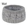 Faux Fur Headband for Winter Knitted Women, Soft Fleece Lined Thermal Hair Running Gear Women Band, Thickened Plush Ear Warmer Cold Weather