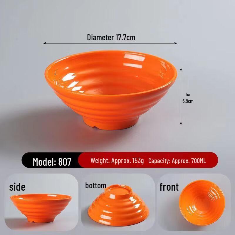 A5 Food Grade Melamine Threaded Bowl 7-inch