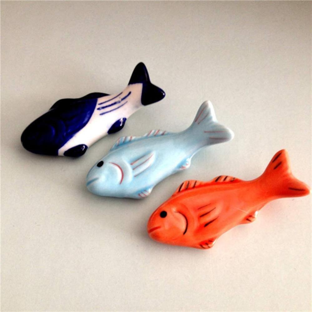 Fish Shaped Chinese Style Ceramic Tableware Rack Chopsticks Holder Dinnerware Stand Chopstick Rest