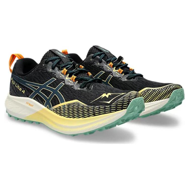 New Asics Fuji Lite 4 Black Magnetic Blue 1011B698-002