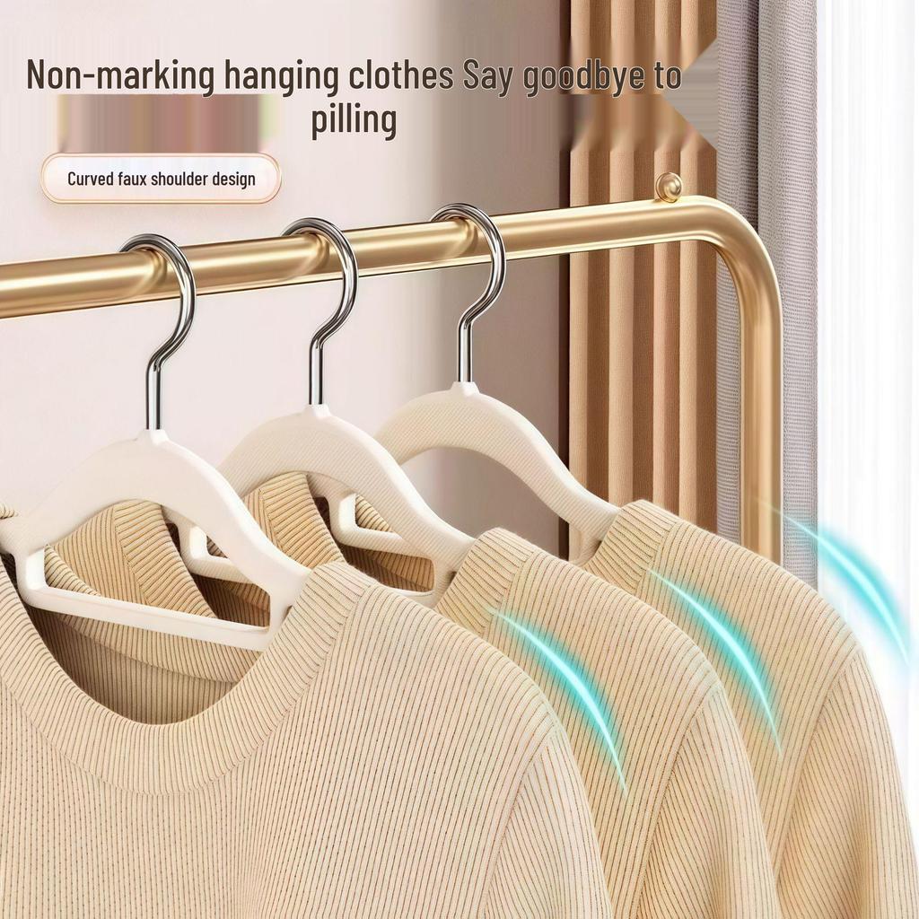 Non-Slip, No-Mark Clothes Hangers - Anti-Shoulder Angle for Hanging and Drying Overcoats and Clothes In Bedroom