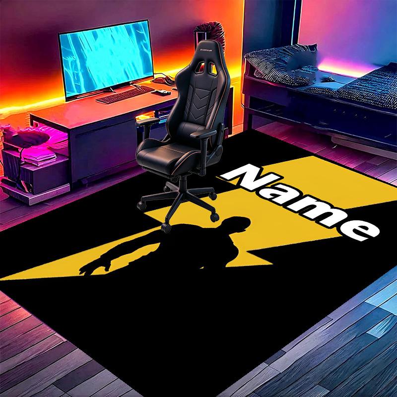 Custom Name Personalized Black Adam Print Carpet, Versatile Home Decor Rug, for Playroom, Apartment, Balcony, Entryway, Hallway Gift
