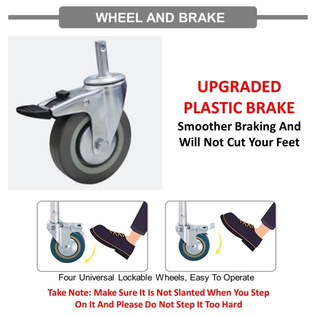 Premium Aluminum Alloy Commode Chair Household Elderly Disabled Person Toilet Chair Nursing Care Shower Chair