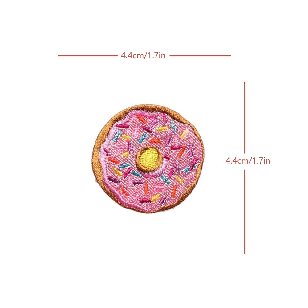 Mini Donut Cute Cartoon Patch Morale Tactical Velcros Badge Embroidered Sticker Patch Hook Loop Fastener DIY Jeans Cap Backpack