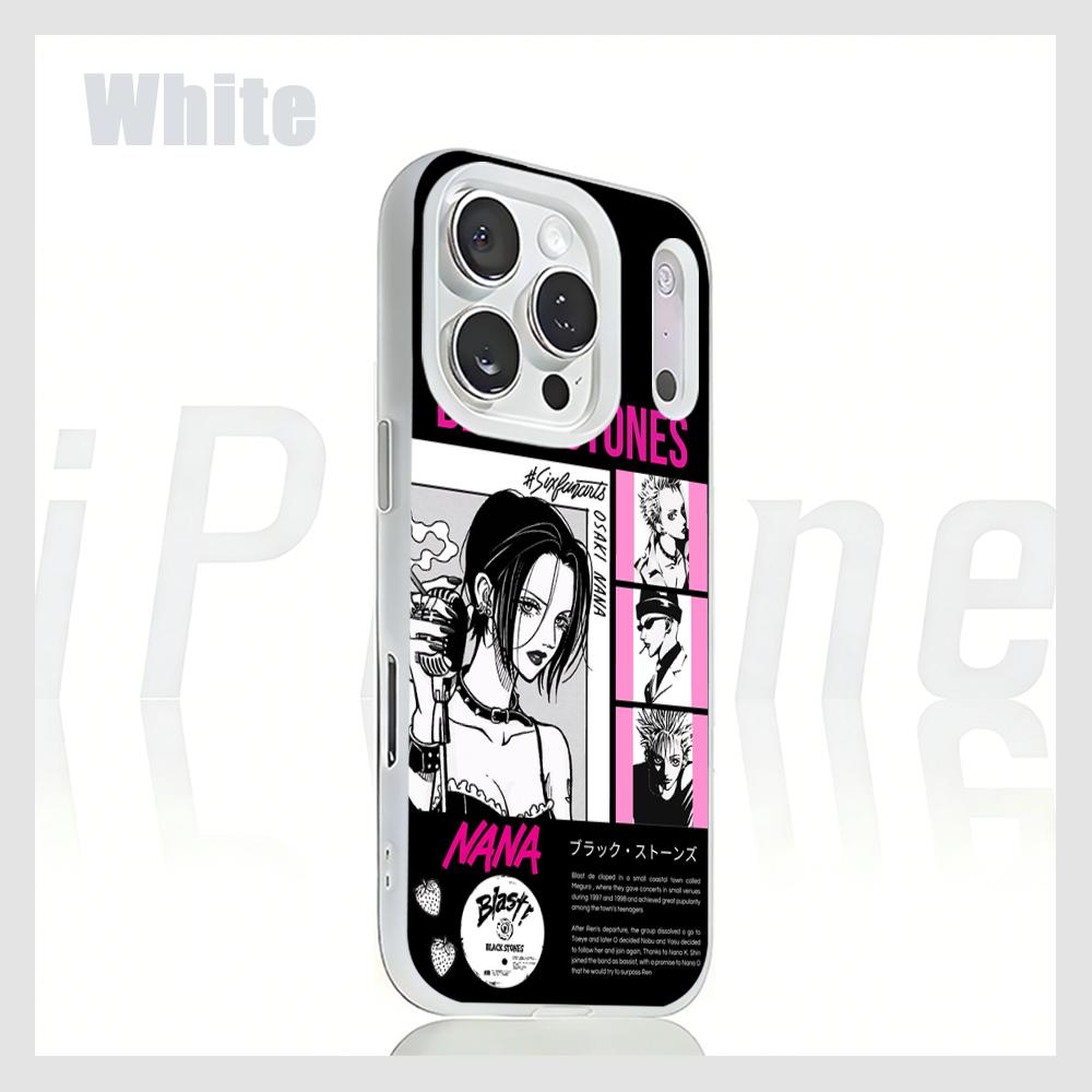 

Крутой аниме-девушка Нана мода Чехол для телефона для iPhone 17 air 16 e 15 14 13 12 11 Pro Max Plus Белый 2-в-1 Гелевый чехол iPhone 14 Plus