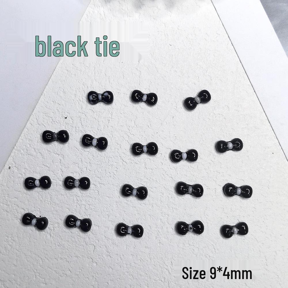 Hello Kitty Nail Gems: Cute Black & White Cartoon Cat Accessories