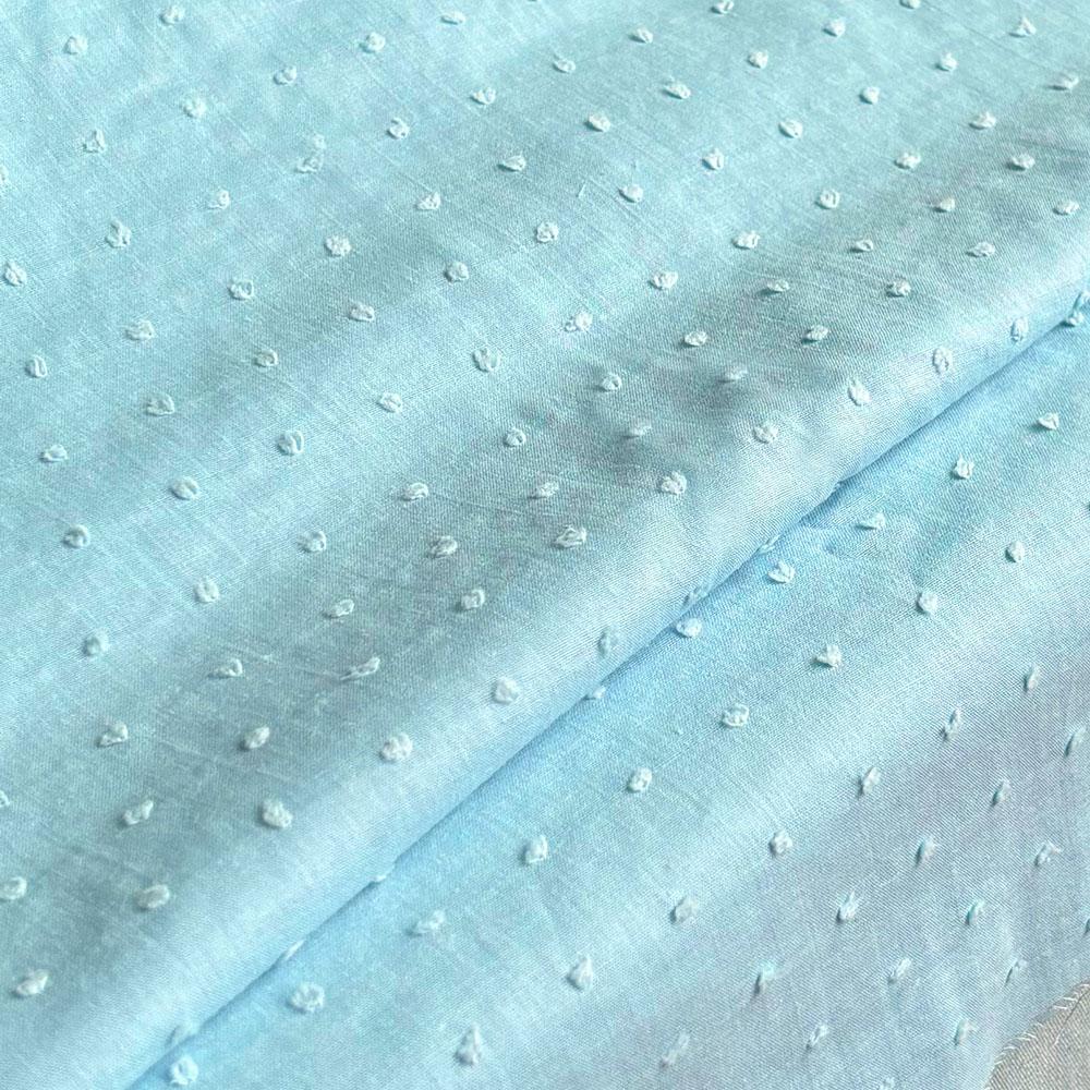 

145x50 см Тонкая Прозрачная Однотонная Ткань с Вышивкой Жаккард Цветок Точка Хлопок Ткань для Шитья Изготовление Одежды для Кукол Костюм для Девочки 50cm X 145cm светло-синий