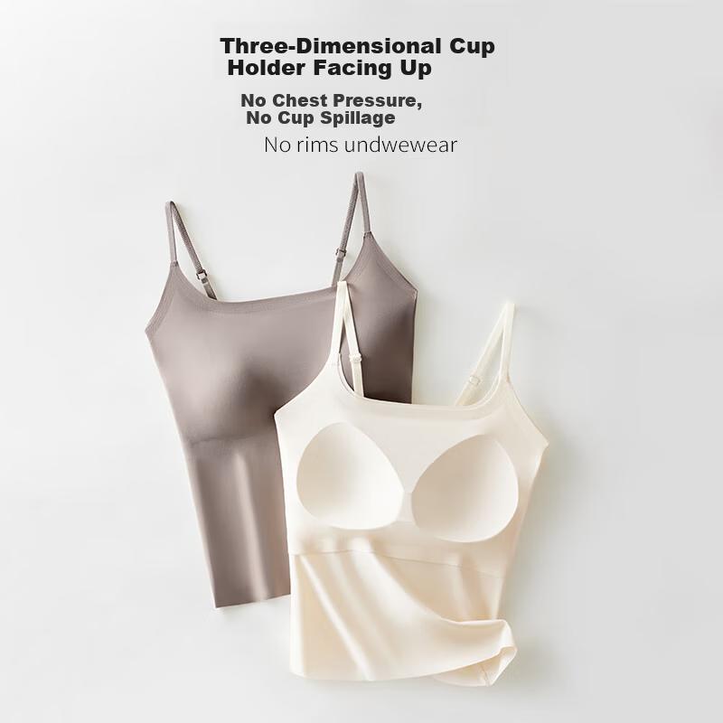 LangSha Women's Camisole with Chest Pad Bra-Free