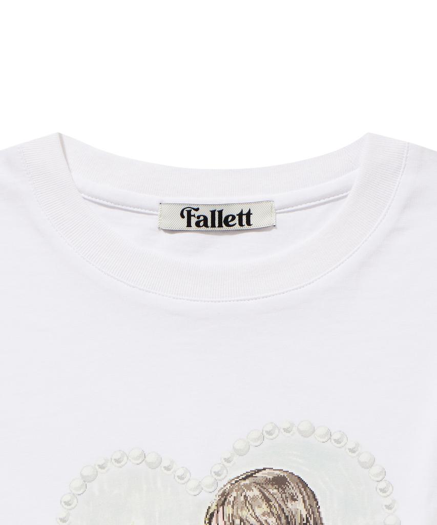 FALLETT [Fallett X Bakijoo] Hype Girl Crop Short Sleeve T-Shirt White