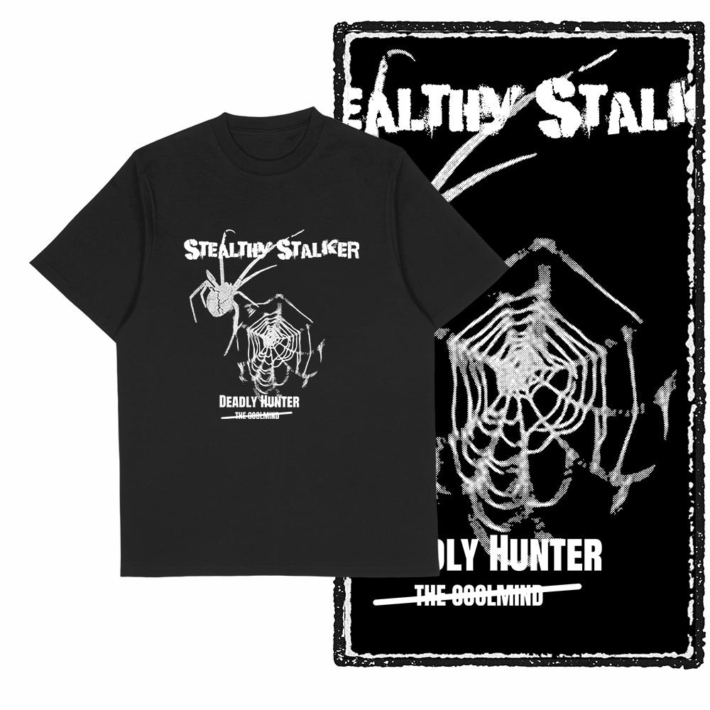 Zomer Klassiek Hip-Hop Mode Patroon Bedrukt Heren T-shirt met Korte Mouwen Katoen Ronde Hals Los, Casual En Ademend