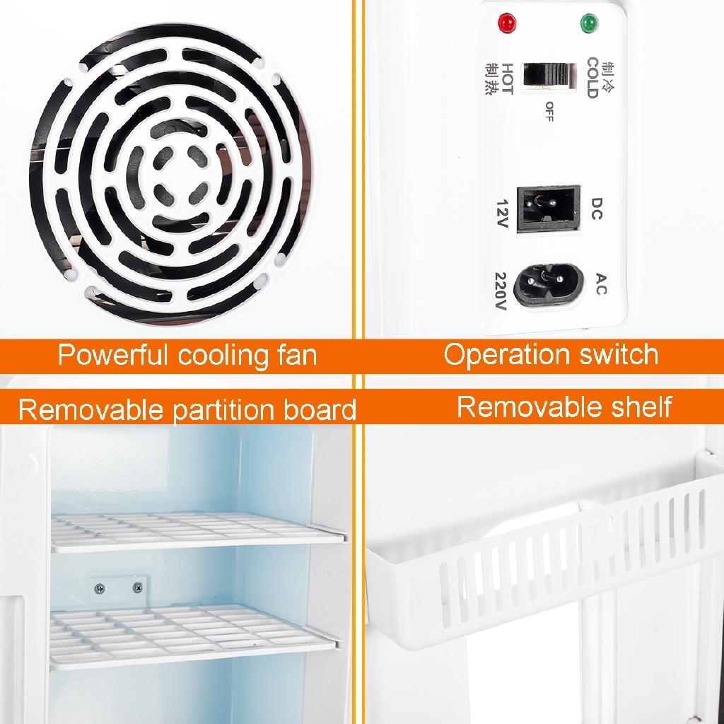 10L 12V Refrigerator Home Car Fridge Mini Freezer Portable Ultra Quiet Cooling Heating Box Fridge for Travel Camping
