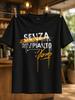 Senza Rimpianto Bold And Orange Italian Typography With Dripping Signature And Abstract Paint Unisex All Tshirt
