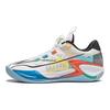 Li Ning Kids PU Fabric Lightweight Comfortable Non-Slip Durable Support Low-Top Basketball Shoes Kids Sneaker Standard-White YKBU075-1