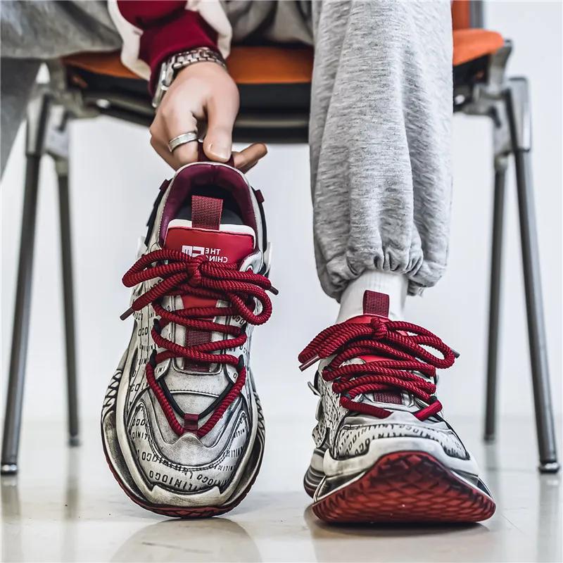 Fashion New Luxury Men's Sneakers Fashion Versatile Thick Soled Casual Shoes Outdoor Wear Resistant Breathable Running Shoes