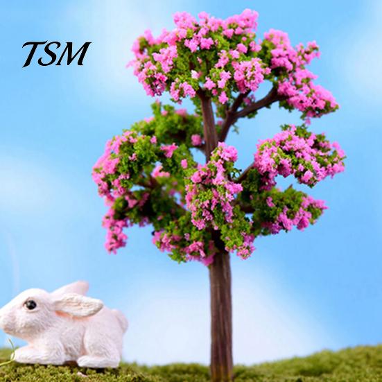 Ornament Plant Miniature Mini Different Shape Plastic Pots Fairy Metal Dollhouse Tree for Home Garden
