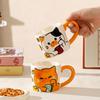 Cute Cat Ceramic Mug Festive Lucky Cat Mug Souvenir Home Couple Water Cup  Girls’ Good Looks