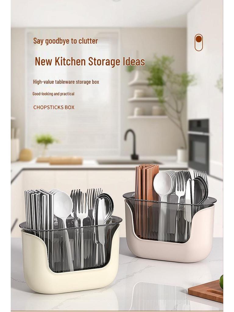 2024 Multifunctional Large Capacity Chopstick Holder - Quick Drain, Divided Storage