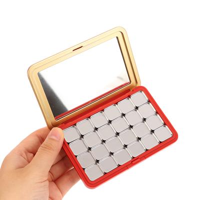 Paleta de Sombras DIY Multi-Grades Com Espelho Caixa Cosmética Vazia DIY Paleta de Maquilhagem Magnética Ferramenta de Maquilhagem DIY