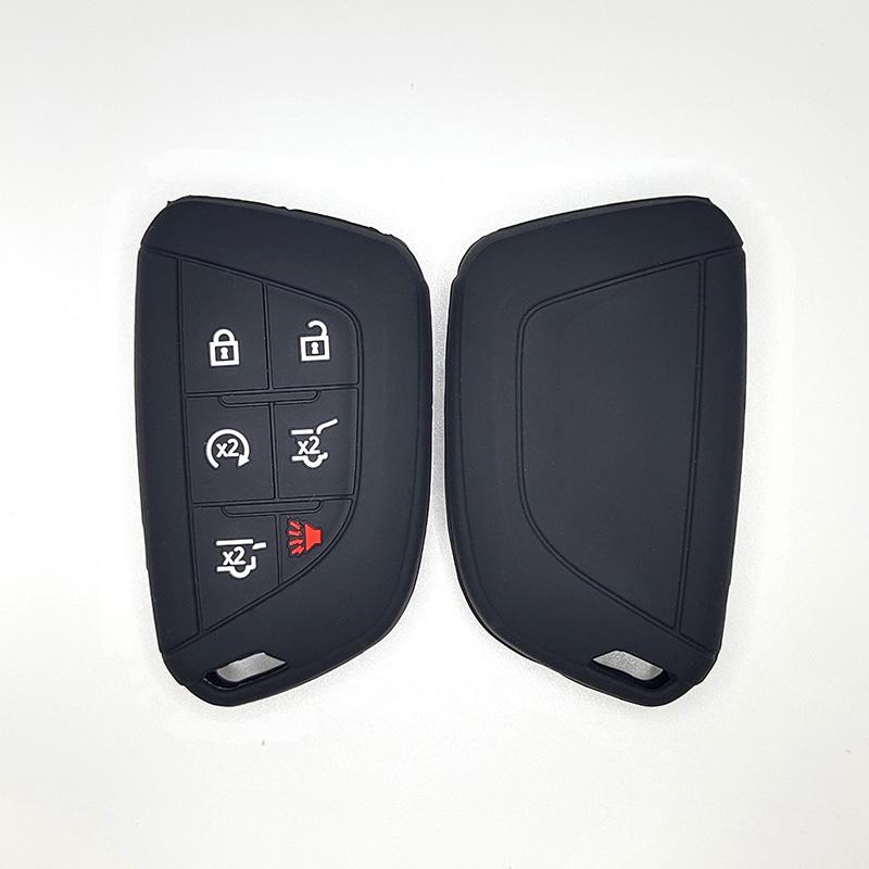 

Silicone Rubber Key Fob Cover Case Compatible with Cadillac 21SRX SLS CTS XTS ATS Car Keyless Key Accessories чёрный