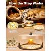 Flea Traps for Inside Your Home,New Bed Bug Trap with Light Refills and Sticky Pads,Electronic Fly Gnat Traps Indoor,Sticky Flea Bombs